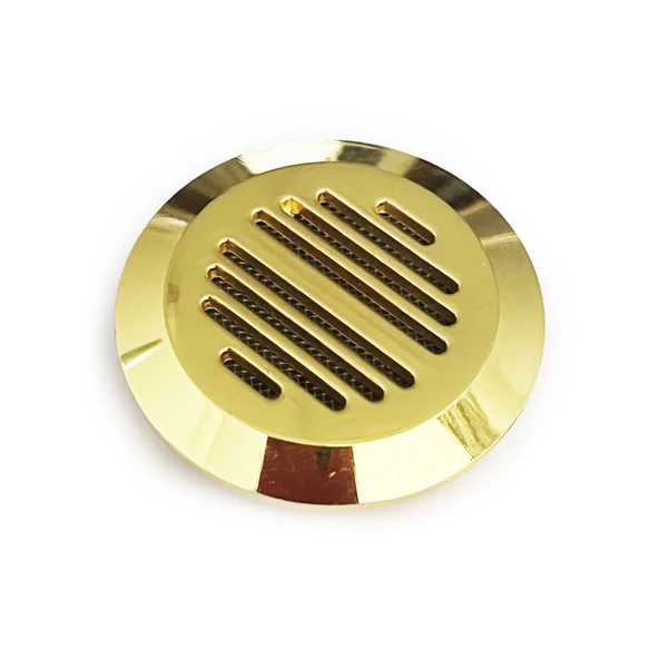 Humidor Puro Kutusu Nemlendirici Haznesi Yuvarlak Metal Sarı 43mm ürün görseli 1