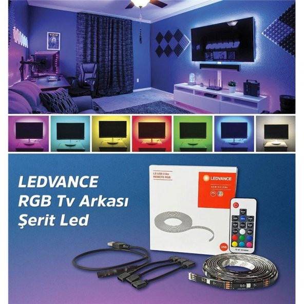 Ledvance Tv Arkası Rgb Şerit Led 2,5M ürün görseli 1