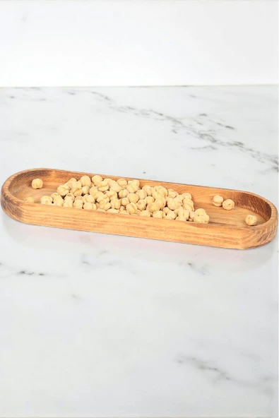 Ahşap Teslim Doğal Ahşap Sunumluk Kahve Tepsisi (25X9 CM) Ceviz Rengi ürün görseli 1