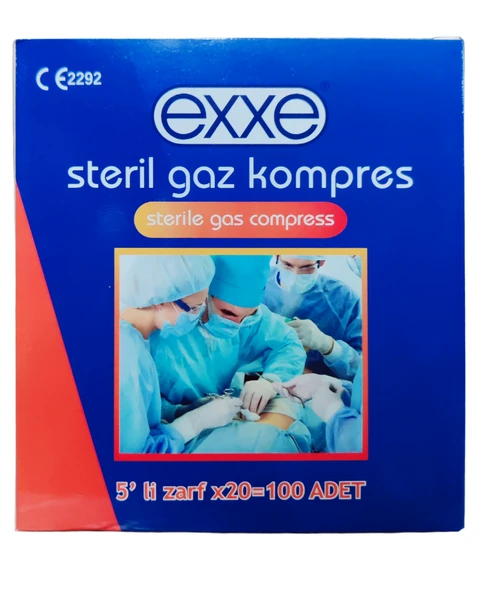 Exxe Gaz Kompres 7,5x7,5 cm 5x20 Paket - 100lü ürün görseli 1