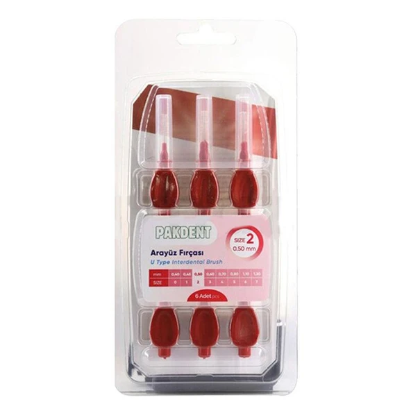 Pakdent Arayüz Fırçası U Tip 0,50 mm 6 Adet ürün görseli 1
