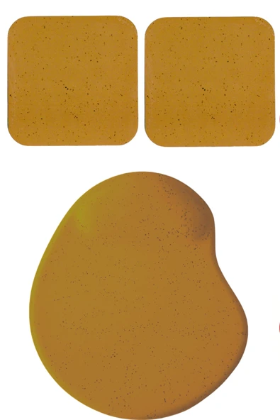 usin Oval Toprak Reng iKum Desen Bilek Destekli Mouse Pad + 2 Adet Kupa Fincan Bardak Altlığı Altlık Set ürün görseli 1