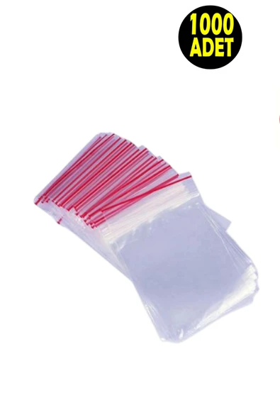 usin 1000 ADET 5*5 CM Kilitli Şeffaf Poşet -Mini Ürün Ambalaj Naylonu Poşeti ürün görseli 1