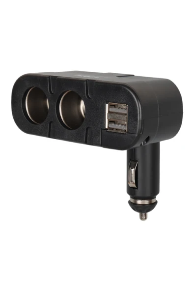 usin 12 24V 2 USB li Hızlı Araç Şarj Aleti Cihazı 100W 2'li Çakmaklık Çoklayıcı Çoğaltıcı Cihazı ürün görseli 1