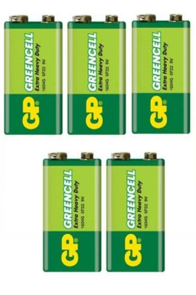 GP 5 Adet 1604g-b Greencell Extra Güçlü 9 Volt Pil (9VOLT ÇİFT BAŞLI PİL) ürün görseli 1