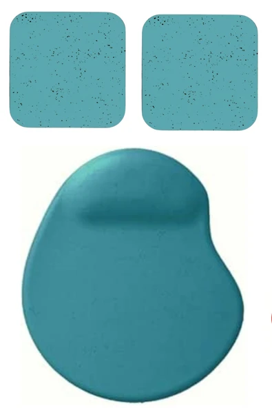 usin Oval Turkuaz Kum Desen Bilek Destekli Mouse Pad + 2 Adet Kupa Fincan Bardak Altlığı Altlık Set ürün görseli 1