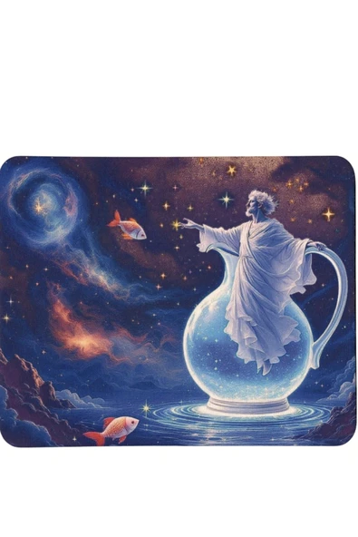 usin Kova Burcu Desenli Tip Kaymaz Taban Optik Bilgisayar Notebook Burçlar Mouse Pad Mauspad 17x 21 Cm ürün görseli 1