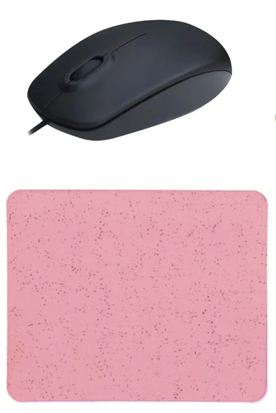 usin Pembe Mouse Pad +Kablolu Mouse Bilgisayar Faresi Notebook PC Windows XP 7 10 11 Mac Uyumlu Mause ürün görseli 1