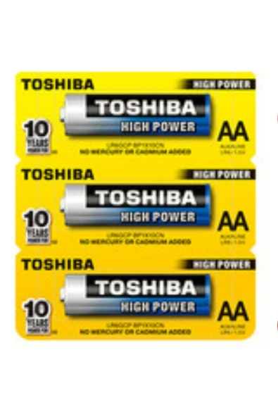 Toshiba 3 Adet Lr6 Alkaline Aa Kalem Pil (uzaktan Kumanda-radyo-el Feneri Pili ürün görseli 1