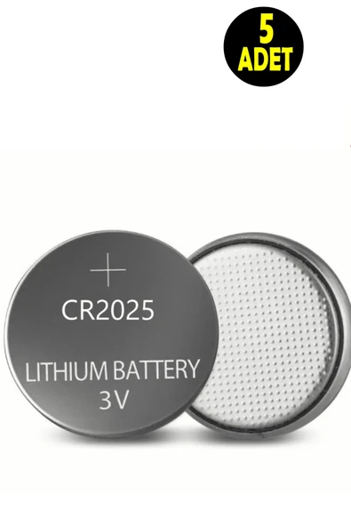 usin 5 ADET 3 Volt CR2025  Lityum Para Pil (DL2025 CR 2025 Bios-Kepenk-Kumanda Terazi Düğme Lithum Pili) ürün görseli 1