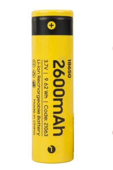 usin 3,7 Volt 2600 Mah 18650 Şarjlı Li-on Şarj Başlıksız Şarj Edilebilir Lion Pil Çap 18mm Uzunluk: 65 mm ürün görseli 1