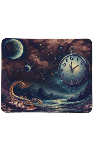 usin Akrep Burcu Desenli Tip Kaymaz Taban Optik Bilgisayar Notebook Burçlar Mouse Pad Mauspad 17x 21 Cm ürün görseli 1