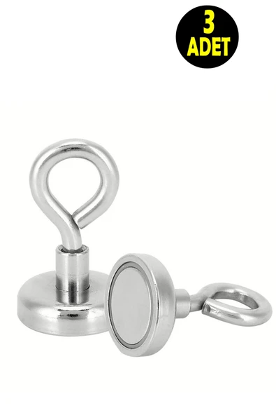 usin 3 ADET 10 Mm Pot Mıknatıs Askı Kanca Magnet ürün görseli 1