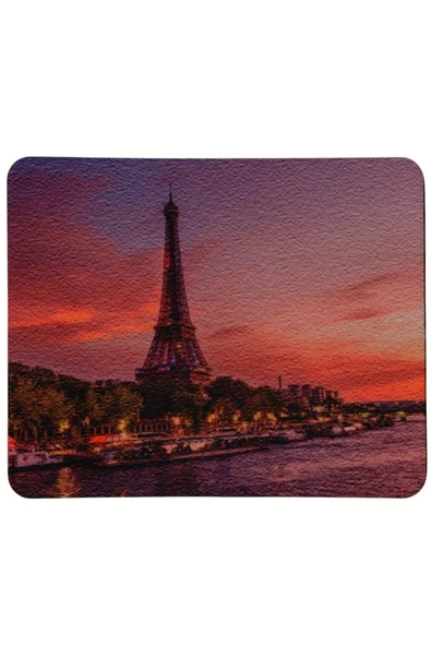 usin Paris Eyfel Kulesi Desenli Kaymaz Taban Optik Bilgisayar Notebook Mouse Pad Maus Ped 17,5x21,5cm ürün görseli 1