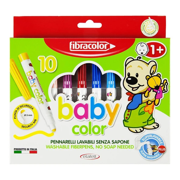 Baby Color 10 Renk Keçeli Kalem ürün görseli 1