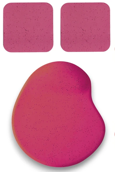 usin Oval Vişne Çürüğü Kum Desen Bilek Destekli Mouse Pad + 2 Adet Kupa Fincan Bardak Altlığı Altlık Set ürün görseli 1