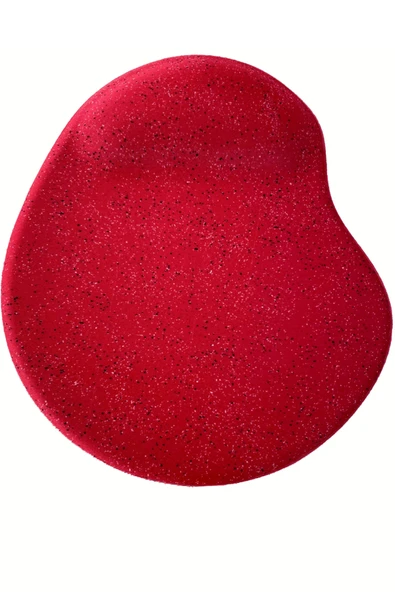 usin Oval Kırmzı Kum Desen Bilek Destekli Kaymaz Taban Bilgisayar Notebook Mouse Pad -bileklikli Mauspad ürün görseli 1
