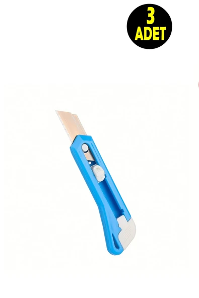 usin 3 ADET Plastik Gövde Çelik Bıçaklı Mini Falçata Bıçak - Maket Bıçağı 79x30 Mm ürün görseli 1