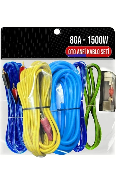 usin 8ga 1500w Oto Anfi Set-otomobil Araç Hoparlör Ses Sistemi Amfi Kablosu Tesisat Seti ürün görseli 1