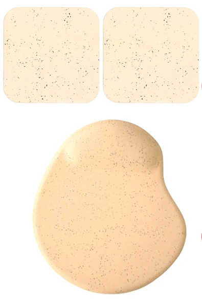 usin Oval Toz Pembe Rengi Kum Desen Bilek Destekli Mouse Pad+2 Adet Kupa Fincan Bardak Altlığı Altlık Set ürün görseli 1