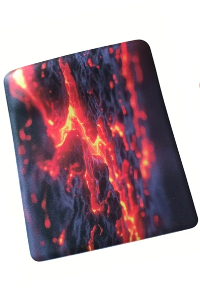 usin Magma Desenli Bilek Destekli Kaymaz Taban Bilgisayar Notebook Düz Mouse Pad - Bileklikli Mauspad ürün görseli 1