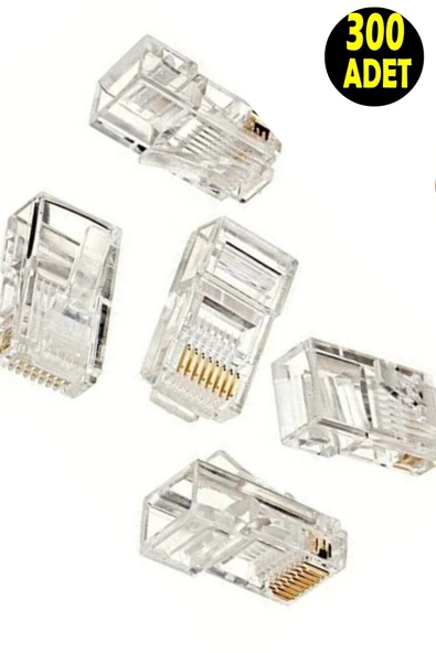 usin 300 Adet Cat5 Cat6 Rj45 8p8c Jack Ethernet Internet Modem Kablosu Soketi Network Uç ürün görseli 1