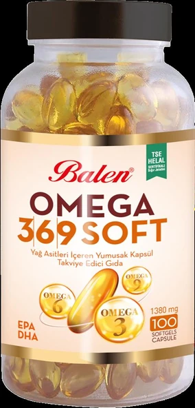 Balen Omega 3 6 9 1380 Mg 100 Softjel ürün görseli 1