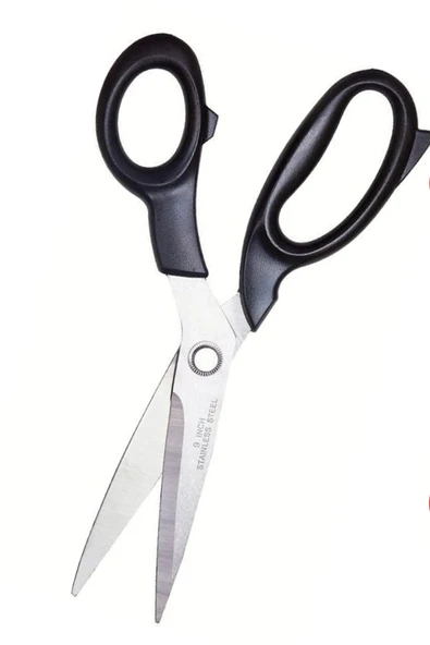 usin Paslanmaz Çelik Kumaş Deri Kot Karton Kağıt Kesme Kesim Keskin Terzi Makası 23 cm Renk Asorti ürün görseli 1