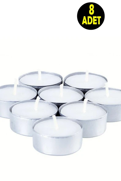 usin 8 Adet Beyaz Suda Yüzen Restoran Cafe Bar Sarı Mavi Kırmızı Pembe Renk Yuvarlak Tea Light Mum ürün görseli 1