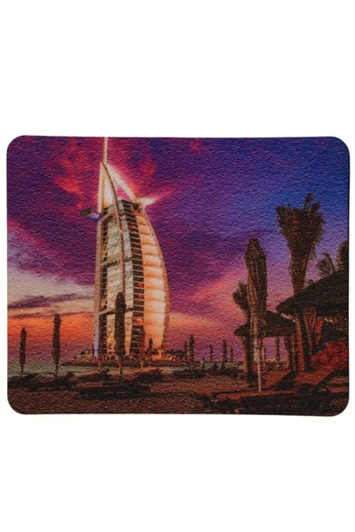 usin Dubai Burç El Arap Desenli Kaymaz Taban Optik Bilgisayar Notebook Mouse Pad Maus Ped 17,5x21,5cm ürün görseli 1