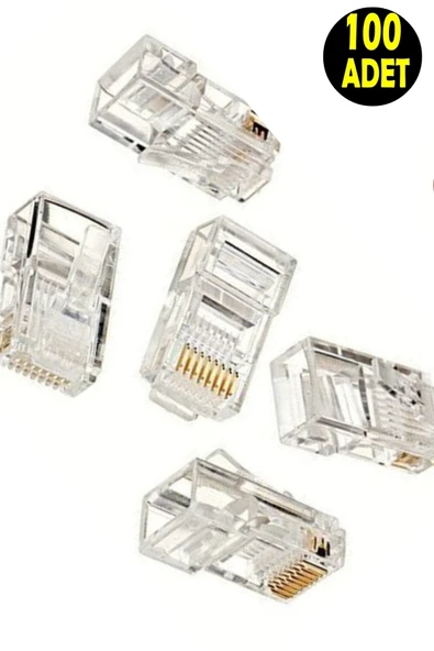 usin 100 Adet Cat5 Cat6 Rj45 8p8c Jack Ethernet Internet Modem Kablosu Soketi Network Uç ürün görseli 1