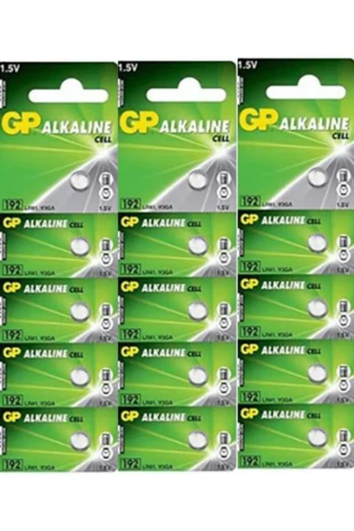 GP Alkalin Düğme Pil 5'li 15 Adet  Ag3 Lr41 392a - V3ga 192 Sr 41 ürün görseli 1