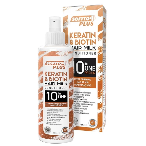 Softto Plus Keratin & Biotin Saç Sütü 250 ml ürün görseli 1