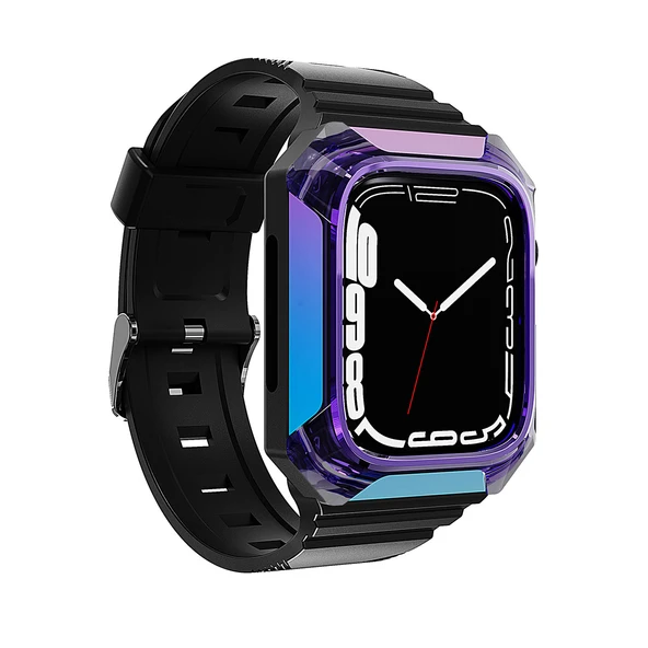 Apple Watch 42mm Zore KRD-88 Sert PC Kasa Koruyuculu Silikon Kordon ürün görseli 1