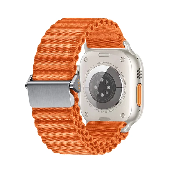 Apple Watch 7 45mm Zore KRD-123 Naylon Kumaş Hasır Örgülü Kordon ürün görseli 1