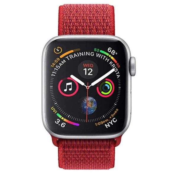 Apple Watch 44mm Zore KRD-03 Hasır Kordon - Resim 6