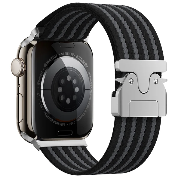 Apple Watch 44mm Zore KRD-133 Naylon Kumaş Hasır Örgülü Kordon ürün görseli 1