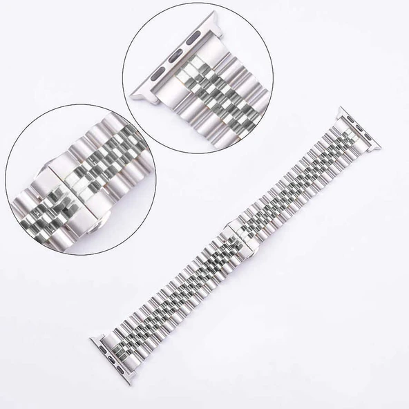 Apple Watch 44mm KRD-36 Metal Kordon - Resim 4