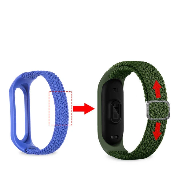 Xiaomi Mi Band 5 KRD-49 Örgü Kordon - Resim 6