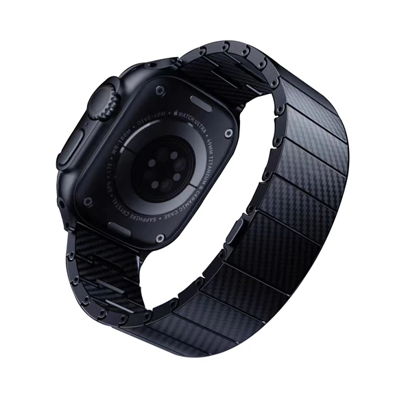 Apple Watch 44mm Zore KRD-90 600D Karbon Fiber Kordon ürün görseli 1
