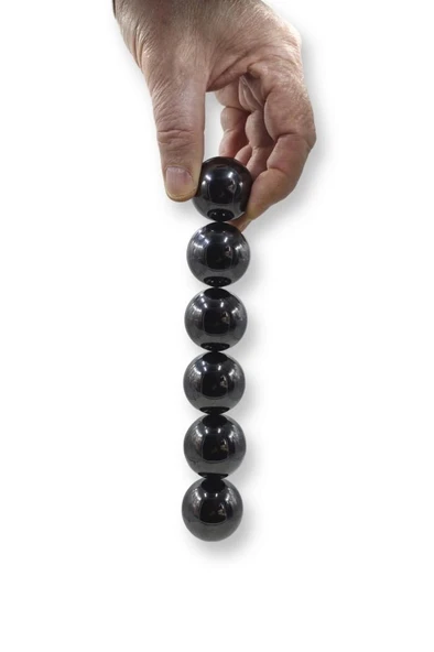 Mıknatıslı Hematit Küre 3 cm. Standlı HK31 - Resim 3