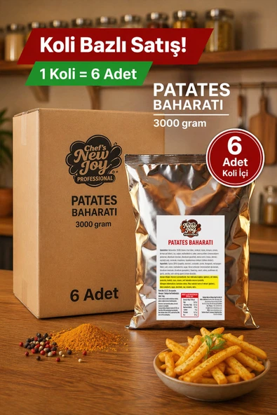 Patates Baharatı 3000 G x 6 Adet - 1 Koli (Koli Bazlı Avantaj Paketi) ürün görseli 1