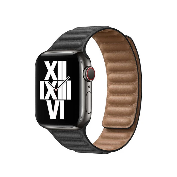 ​​​Apple Watch 44mm KRD-34 Deri Kordon - Resim 7
