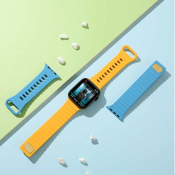Apple Watch 44mm Zore KRD-73 Silikon Kordon - Resim 3