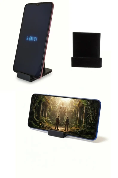 usin Siyah Mini Masa Üstü Cep Telefonu Tablet Tutucu Tutacağı Standı US-T004 4 4*4 *4 CM ürün görseli 1
