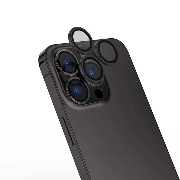 Apple iPhone 16 Pro Zore Safir CL-15 Parmak İzi Bırakmayan Anti-Reflective Kamera Lens Koruyucu ürün görseli 1
