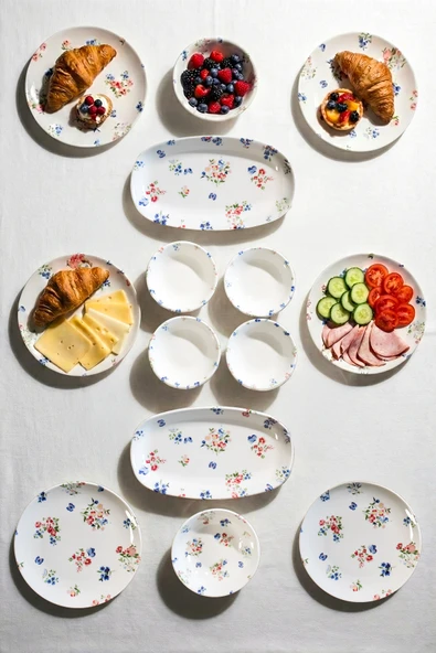 Porsima 4270 Pure 14 Parça Porselen Kahvaltı Seti 6 Kişilik Kahvaltı Takımı ürün görseli 1