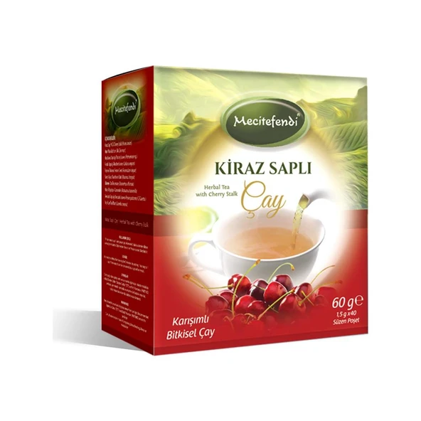 Mecitefendi Kiraz Saplı Çay 60 gr 40 Süzen Poşet ürün görseli 1
