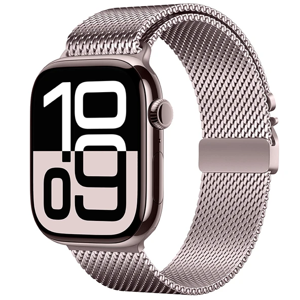 Apple Watch 10 42mm Zore KRD-121 Metal Hasır Kordon ürün görseli 1