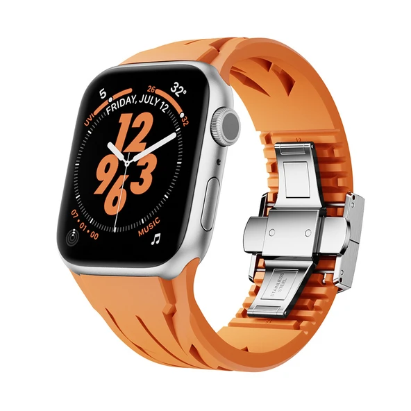 Apple Watch 42mm KRD-127 Metal Tokalı Silikon Kordon ürün görseli 1